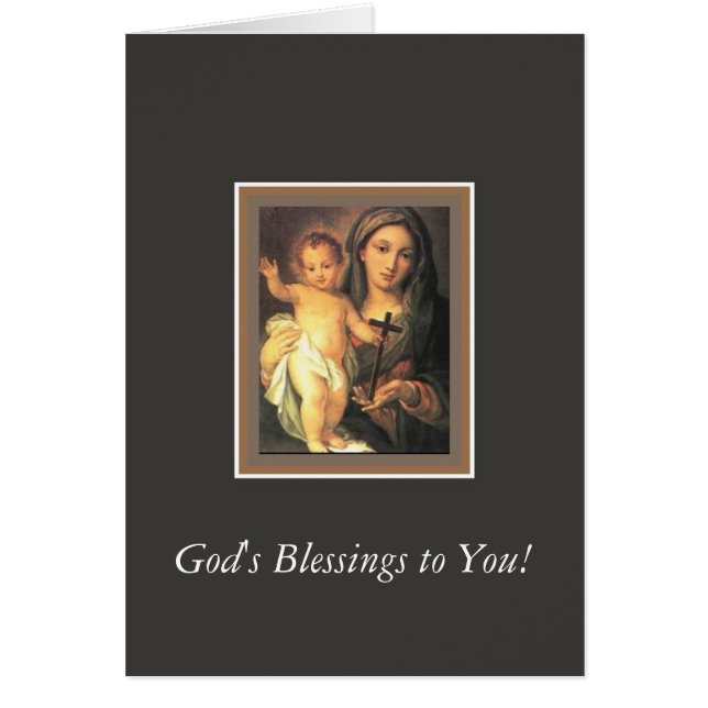 Gezegende Maagd Mary Madonna Baby Christus Kruis (Voorkant)