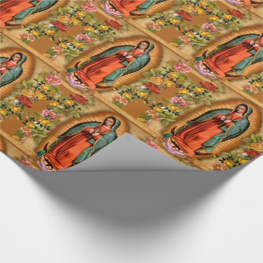 Gezegende Maagd Mary Moeder Jesus Guadalupe Spaans Cadeaupapier (Hoek)