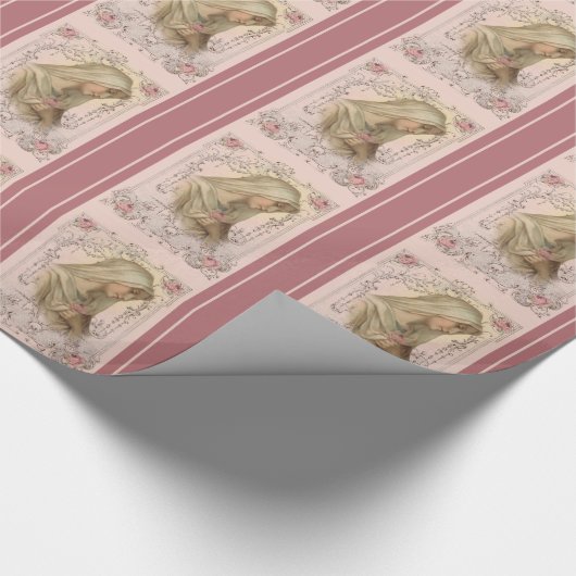 Gezegende Maagd Mary Religieuze  katholieke Maagd Cadeaupapier (Hoek)