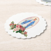 Gezegende Maagd Mary Religieuze Traditionele Katho Kartonnen Onderzetters (Gekanteld)