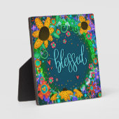 Gezegende madeliefjes Inspirerend groene ezel Fotoplaat (Voorkant)