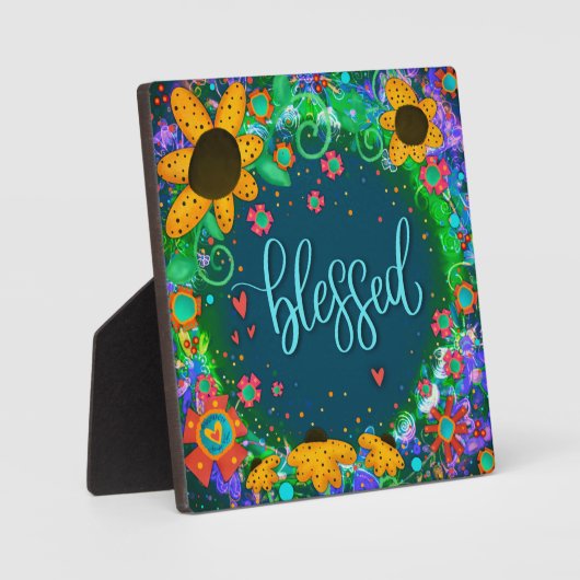 Gezegende madeliefjes Inspirerend groene ezel Fotoplaat (Voorkant)