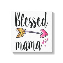 Gezegende mama cadeau voor moeder canvasprint