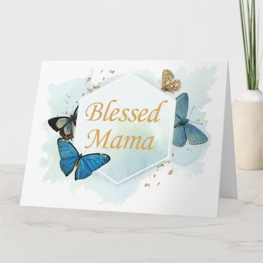 Gezegende mama: Colorful Waterverf Butterfly Proud Bedankkaart (Voorkant)