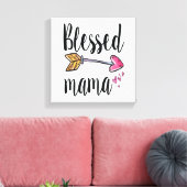 Gezegende mama Gift for mam Canvas Print (Insitu (Woonkamer))