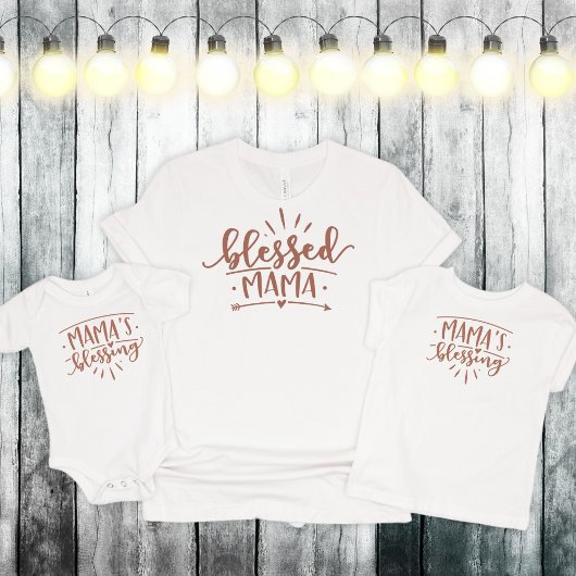Gezegende mama, mama en ik  kleur t-shirt