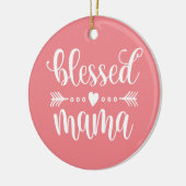 Gezegende Mama Moederdag Citaat | Kerstversiering Keramisch Ornament (Links)