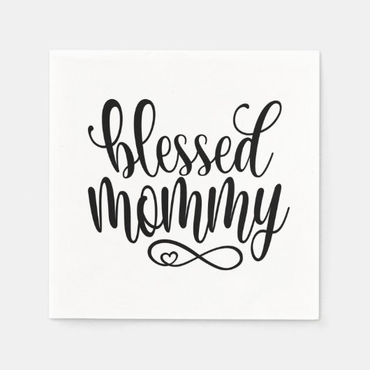 Gezegende mama Moederdag Quote | Papieren Servette Servet (Voorkant)