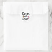 Gezegende Mama Ronde Sticker (Tas)