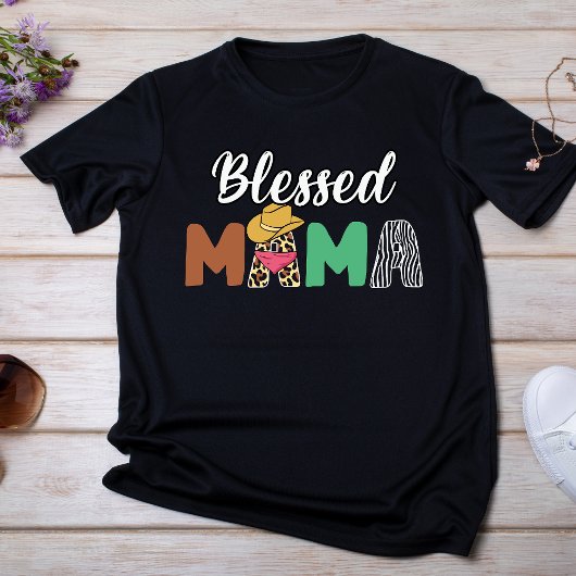 Gezegende Mama Westerne Moederdag T-shirt