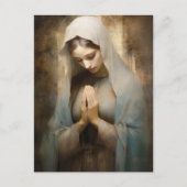 Gezegende Maria bidden Briefkaart (Voorkant)