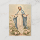 Gezegende Maria Katholieke Begrafenis Gedenkteken Visitekaartje (Voorkant)