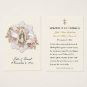 Gezegende Maria Katholieke bruiloft gunst Kaart (Voorkant /achterkant)