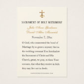 Gezegende Maria Katholieke bruiloft gunst Kaart (Achterkant)