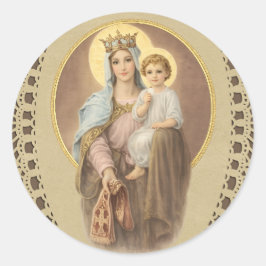Gezegende Maria Moeder van Priester Jezus Eucharis Ronde Sticker