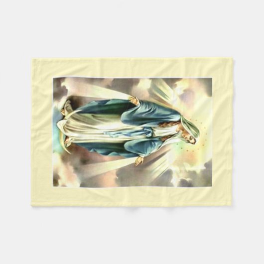 Gezegende Mary fleece deken (Voorkant (Horizontaal))