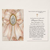 Gezegende Mary Peach begrafenismonument Heilige Ka Visitekaartje (Voorkant /achterkant)