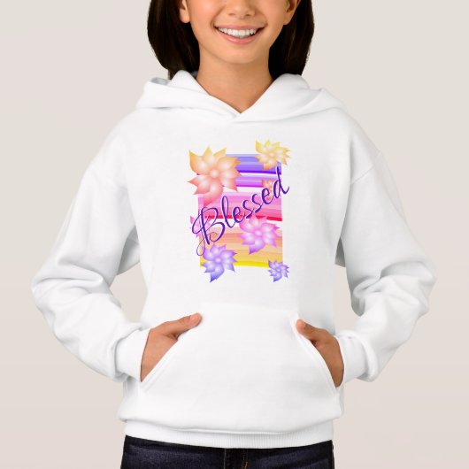 Gezegende Meisjes Witte Hoodie (Voorkant)
