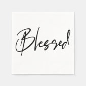 Gezegende minimalistische script Thanksgiving Servet (Voorkant)