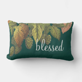 Gezegende moderne bloemen op Emerald Green Kussen