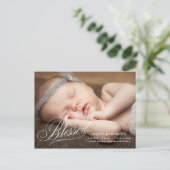 GEZEGENDE Moderne Geboorteaankondiging Aankondigingskaart (Staand voorkant)