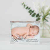 GEZEGENDE Moderne Geboorteaankondiging Aankondigingskaart (Staand voorkant)
