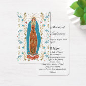 Gezegende moeder Ave Maria in Memory Prayer Kaart (Bureau)