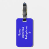 Gezegende moeder blauw bagagelabel (Achterkant verticaal)