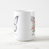 Gezegende Moeder Bloemen Vlinder Koffiemok (Center)