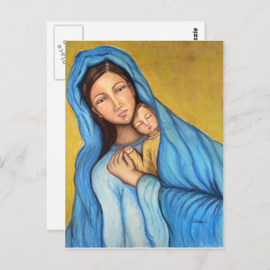 Gezegende moeder briefkaart (Voorkant / Achterkant)