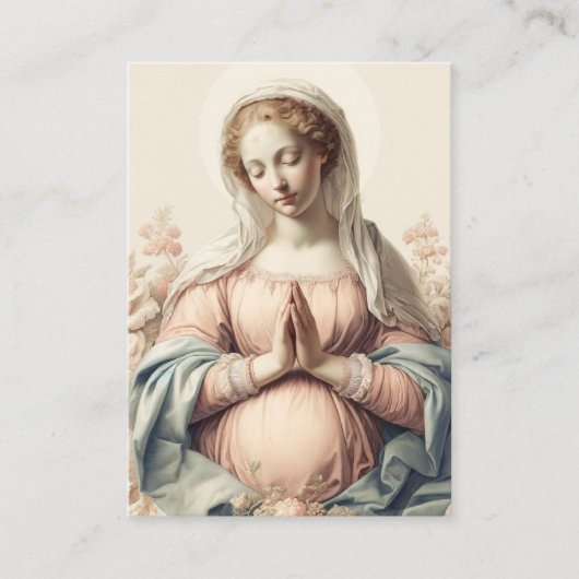 Gezegende Moeder Gebed Kaart voor aanstaande moede (Voorkant)