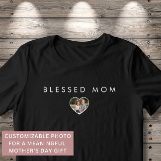 Gezegende Moeder Hart Foto Moederdag Modern  Tri-Blend Shirt