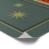 Gezegende moeder houdt het kind Jezus Kerstmis vas Poster (Hoek)