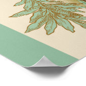 Gezegende moeder houdt het Wereldbol van Jezus vas Poster (Hoek)