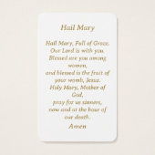 Gezegende Moeder Katholiek in Gebed Kaart (Achterkant)