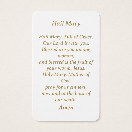 Gezegende Moeder Katholiek in Gebed Kaart (Achterkant)