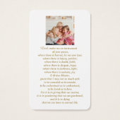 Gezegende Moeder Katholieke Franciscus Gebed Kaart (Achterkant)