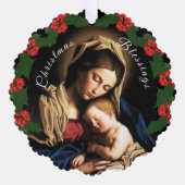 Gezegende Moeder Kerstmis Foto Ornament Kaart (Voorkant)