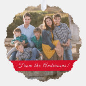 Gezegende Moeder Kerstmis Foto Ornament Kaart (Achterkant)