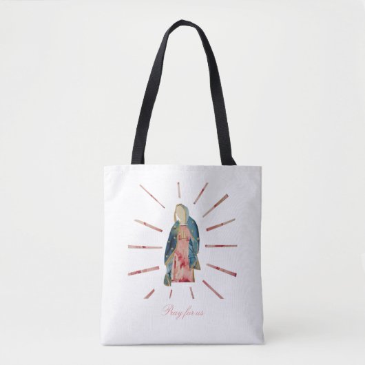 Gezegende Moeder Maagd Maria  Christelijk Tote Bag (Voorkant)