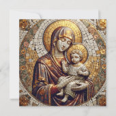 Gezegende Moeder Maria en Baby Jezus | Christmas Feestdagenkaart (Voorkant)