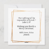 Gezegende Moeder Maria en Baby Jezus | Christmas Feestdagenkaart (Achterkant)