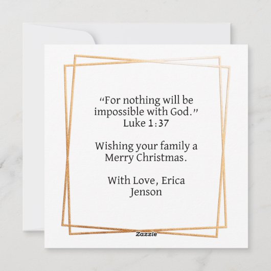 Gezegende Moeder Maria en Baby Jezus | Christmas Feestdagenkaart (Achterkant)