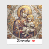 Gezegende Moeder Maria en Baby Jezus | Christmas Sticker (Vel)