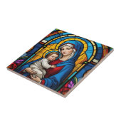 Gezegende Moeder Maria en Baby Jezus - Maagd Maria Tegeltje (Zijkant)