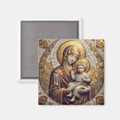 Gezegende Moeder Maria en Baby Jezus | religieus Magneet (Voorkant / Achterkant)