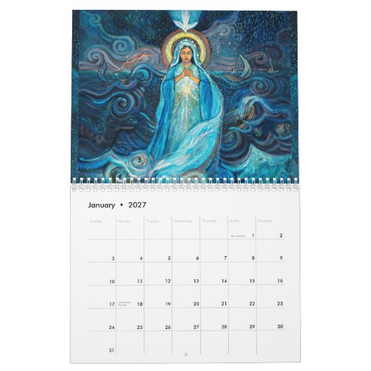 Gezegende Moeder Maria Kalender van katholieke afb (Jan 2027)