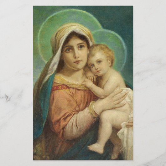 Gezegende moeder Mary Baby Jesus Briefpapier (Voorkant)