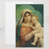 Gezegende moeder Mary Baby Jesus Briefpapier (Voorkant / Achterkant)