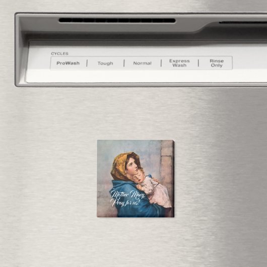 Gezegende Moeder met Baby Jesus Magneet (Insitu (Vaatwasser))